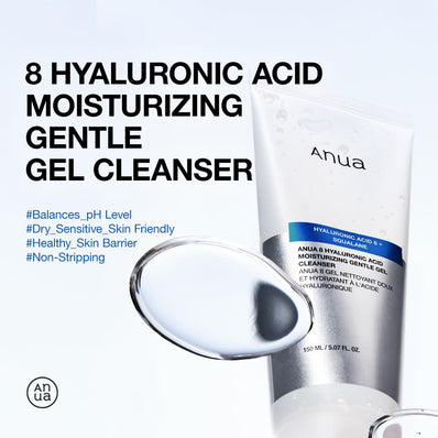 Anua - Hyaluronic Acid 8+ Squalane Moisturizing Gentle Gel Cleanser