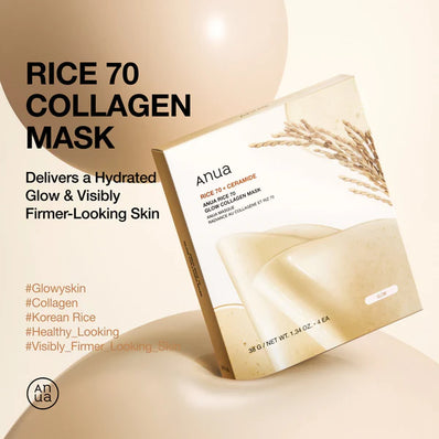 Anua - Rice 70 Glow Collagen Mask