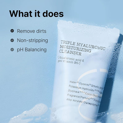 Cosrx - Hydrium Triple Hyaluronic Moisture Cleanser Foam