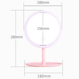 Καθρέφτης Μακιγιάζ με LED Φωτισμό & Touch Control – Ροζ