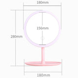 Καθρέφτης Μακιγιάζ με LED Φωτισμό & Touch Control – Ροζ